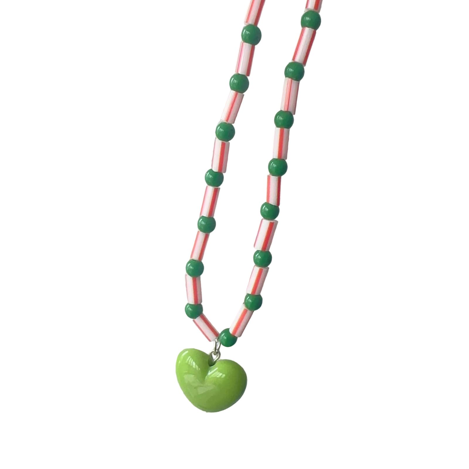 Collana a catena regolabile con perline collana a catena con ciondolo a cuore ciondolo a forma di cuore gioielli per collo in resina texture per collane quotidiane per donne