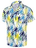 Hawaiian Shirts for Men Casual Summer Beach Shirt Button Down Floral Tropical Vacation Short Sleeve Shirts