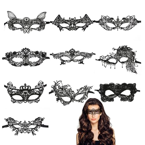 SWYSGS Máscara veneziana homem mulher, 10 peças anti-face carnaval para noite de máscara, máscara máscara facial média para mulher homem, máscara carnaval Halloween festa de disfarces