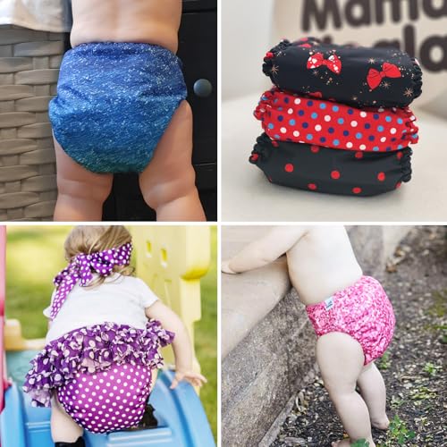 Image of Mama Koala 1.0 Cloth Diapers for Babies, 6 Pack Pocket Shell Only (NO Inserts) - One Size Washable and Reusable Pocket Diapers for Newborns and Toddlers - 160088