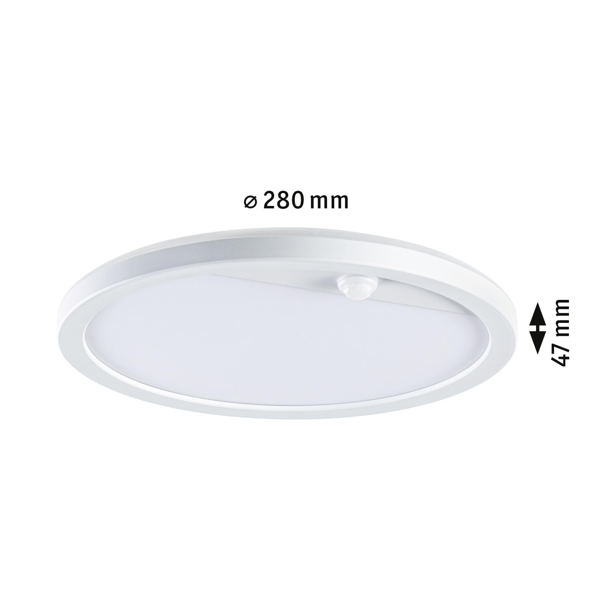 Paulmann 94706 Lampada LED per esterni pannello Smart Home Zigbee Lamina sensore IP44 rotonda 280mm 2200-3000K 14W 1150lm bianco plastica Tunable Warm