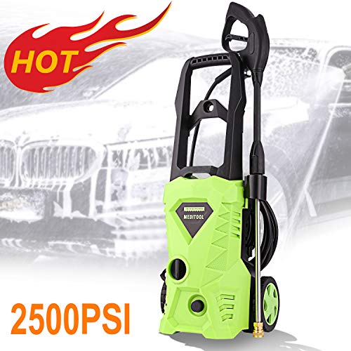Homdox Electric Pressure Washer, Power Washer with 2500 PSI,1.6GPM, (4) Nozzle Adapter, Longer