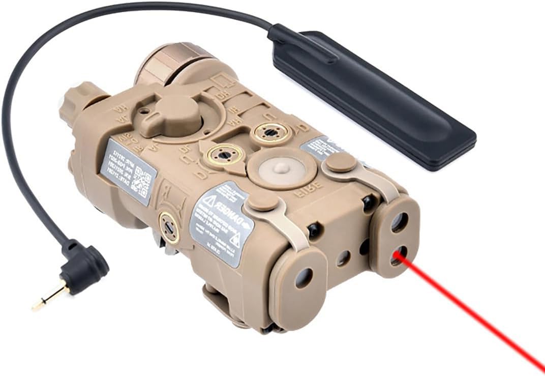 Mini Version Plastic Laser Sights?with IR Laser + Red/Green/Blue Laser Sight + Strobe/Momentary/Constant Modes Whitelight LED 150 Lumens Flashlight?with Pressure Switch?for 20mm Rail (Red Laser DE)