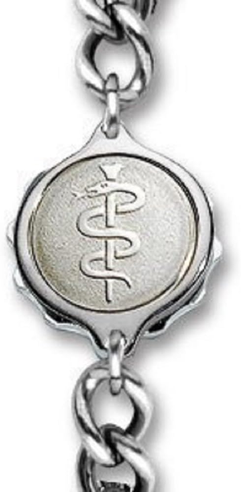 Baxters JewellersSOS Talisman Gents Sterling Silver Snake & Staff Bracelet
