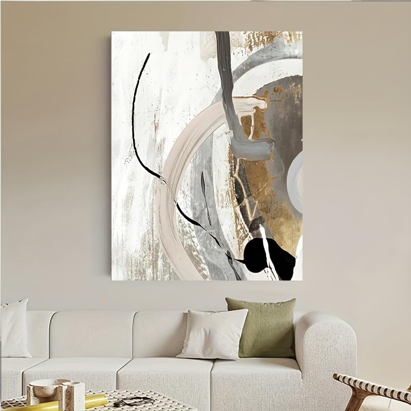 Affiche murale moderne marron et gris pour sublimer le design du salon