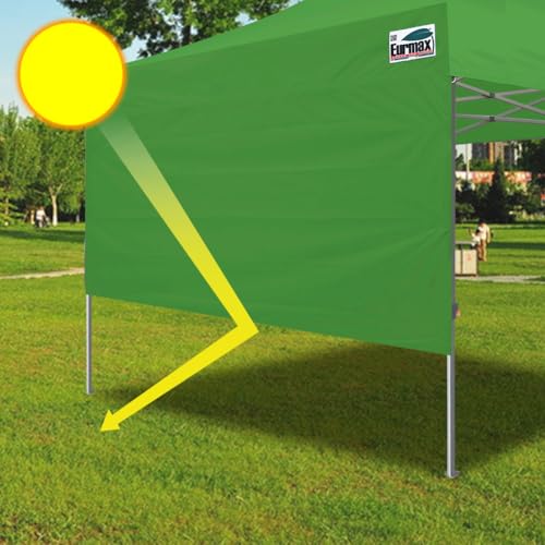 Image of Eurmax USA 10x4.8 Pop Up Canopy SunWall-UV Protection for Tents,Blocks Sunlight&Wind,Water Resistant Side Wall Only,Easy Hook & Loop Installation,Fit for 10FT Straight Leg Shelters&Gazebo,Kelly Green