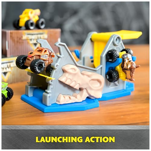 Image of Monster Jam Mini Jams Earthshaker Boneyard Blaster Mega Frenzy Playset