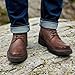 Jousen Mens Boots Casual Motorcycle Boot for Men Chukka Zipper Combat Botas Para Hombre Fashion (AMY8117 brown 10)