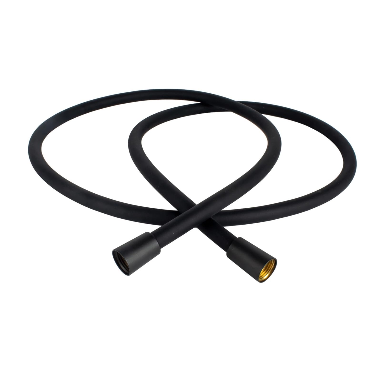 Manguera Ducha Manguera de Ducha de Silicona de 1,5/2 Metros, Cabezal de Ducha de Mano Largo y Flexible, Color Negro, Tubo de plomería for baño(2meter)