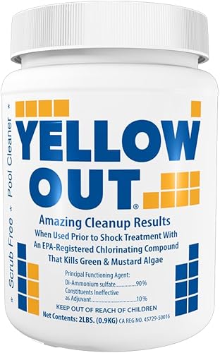 Yellow Out - Tratamiento para mejorar los golpes de cloro para piscinas, 2 libras.