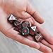 Frienda Zinc Alloy Metal Polyhedral 7-die Dice Set Compatible with Dungeons and Dragons RPG Dice Gaming Math Teaching, D20, D12, 2 Pieces D10 (00-90 and 0-9), D8, D6 and D4 (Black and Red)