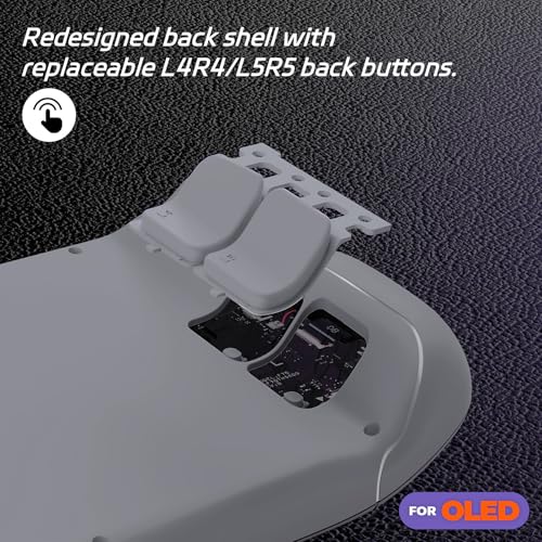eXtremeRate Carcasa Completa Compatible con Steam Deck OLED Portátil Accesorios Placa Frontal Cubierta Trasera y Trackpad Funda Case con Botones para Steam Deck OLED-Consola NO Incluida(New Hope Gray) - imagen 6