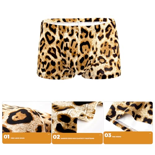 Men's Panties Leopard Comfortable Breathable Boxers Underwear Briefs2