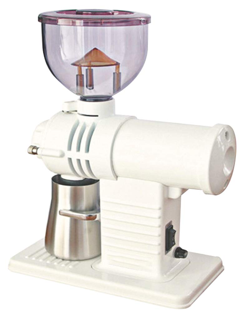 FHRKA Electric Coffee Grinder Coffee Mill Machine Automatic Burr Coffee Bean Grinder Coffee Bean Powder Grinding Machine 10 Levels (White)