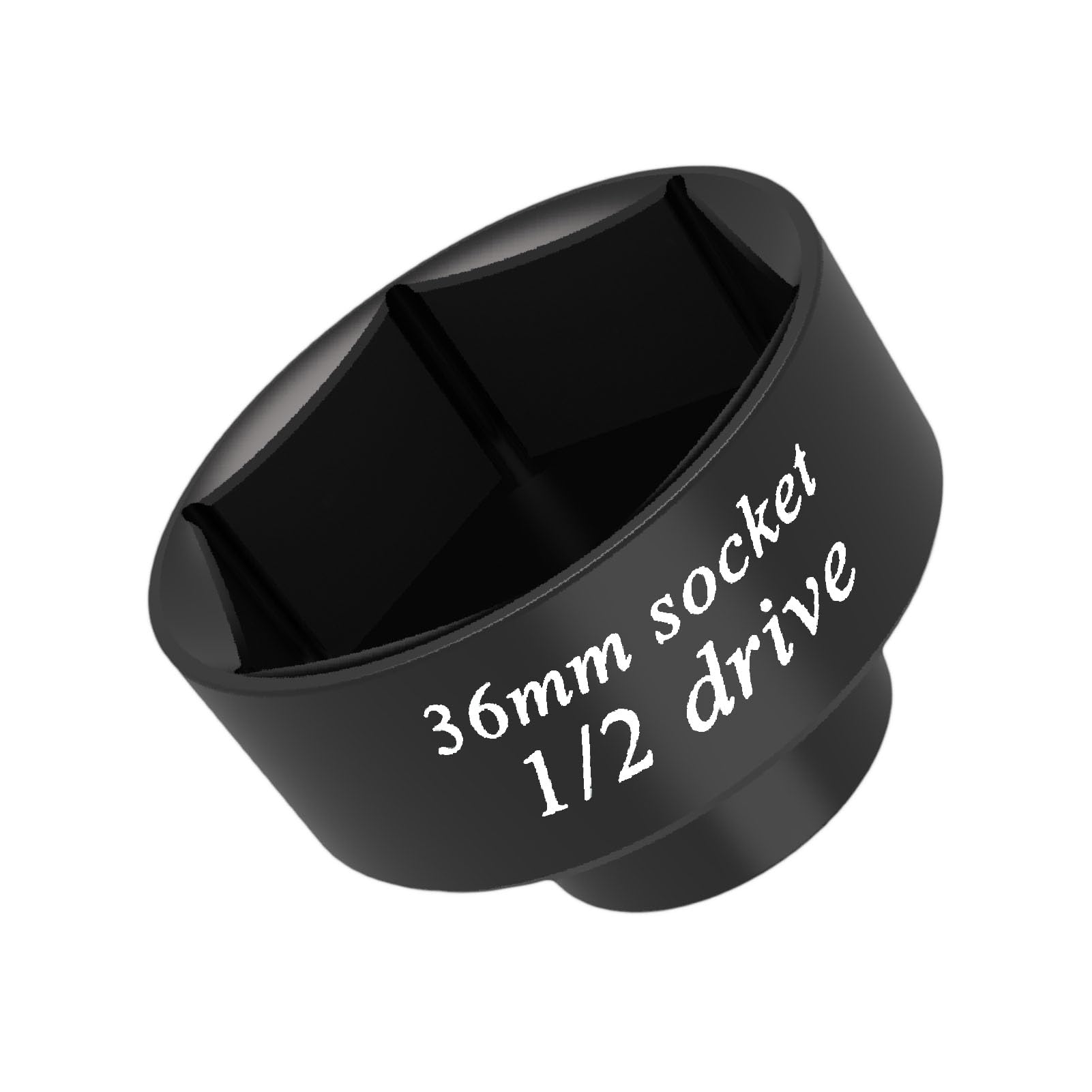 1/2 drive 36mm oil filter socket Wrench tool CR-MO 6 Point, for Fuel Filter/oil Filter cap and Impact Removal Axle Nut socket