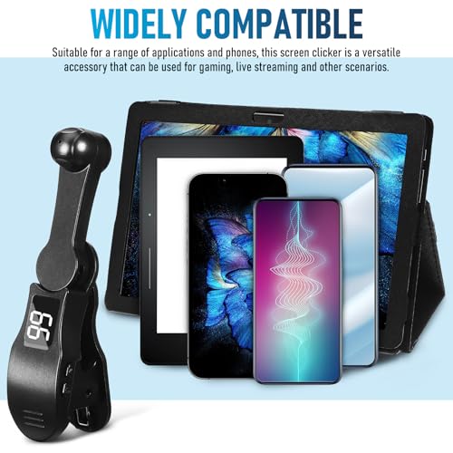 Gadpiparty Automatic Phone Screen Clicker, Portable Simulated Finger Continuous Clicking, Silent Design, USB Clicker with Adjustable Speed and Display, Live Broadcasts, Reward Tasks - Image 7