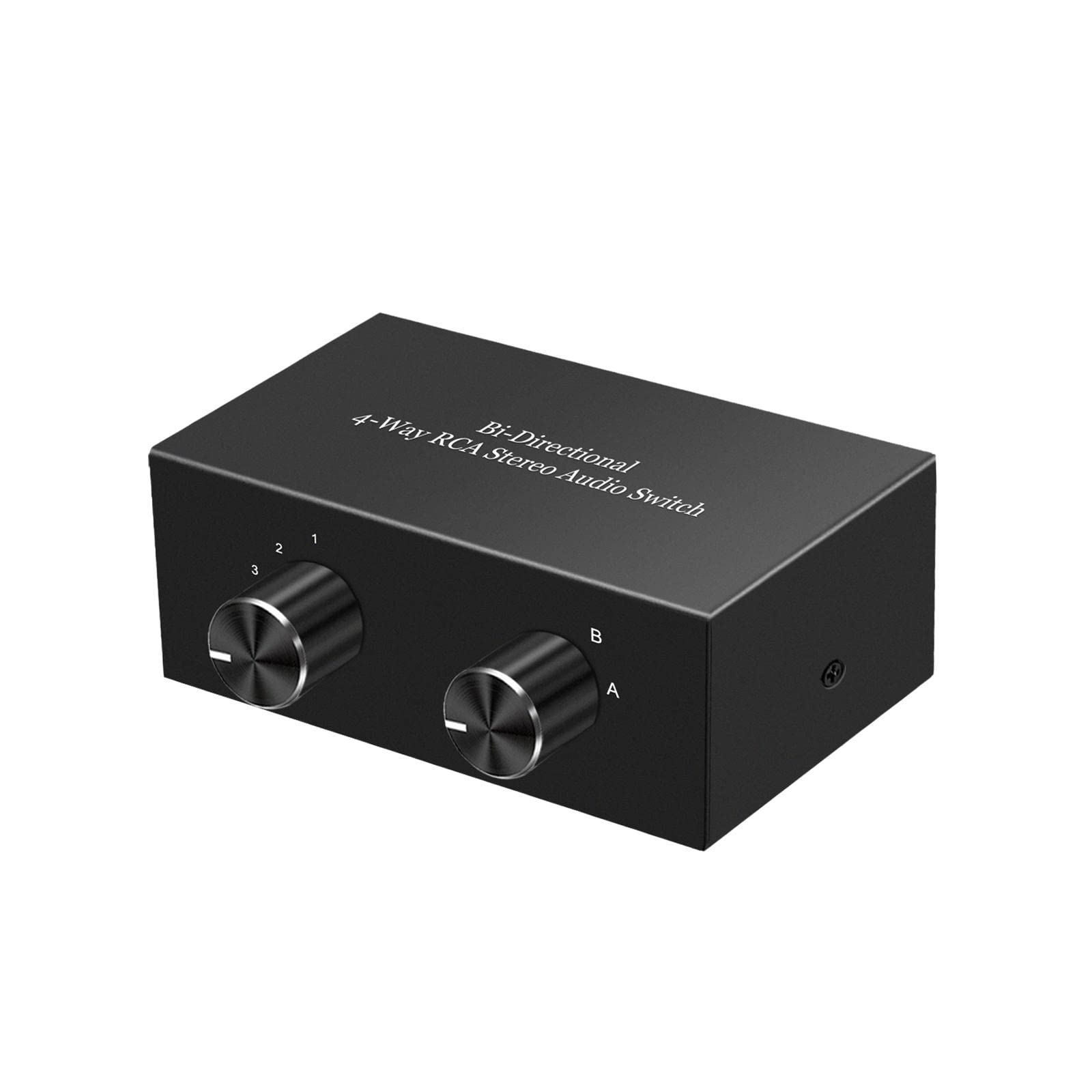 Interruptor de audio estéreo RCA bidireccional de 4 vías, receptor de sonido para teatro