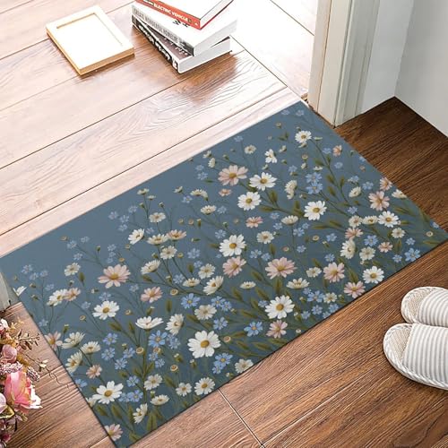 Tapis antidérapant marguerites lavable pour entrée propre - 3
