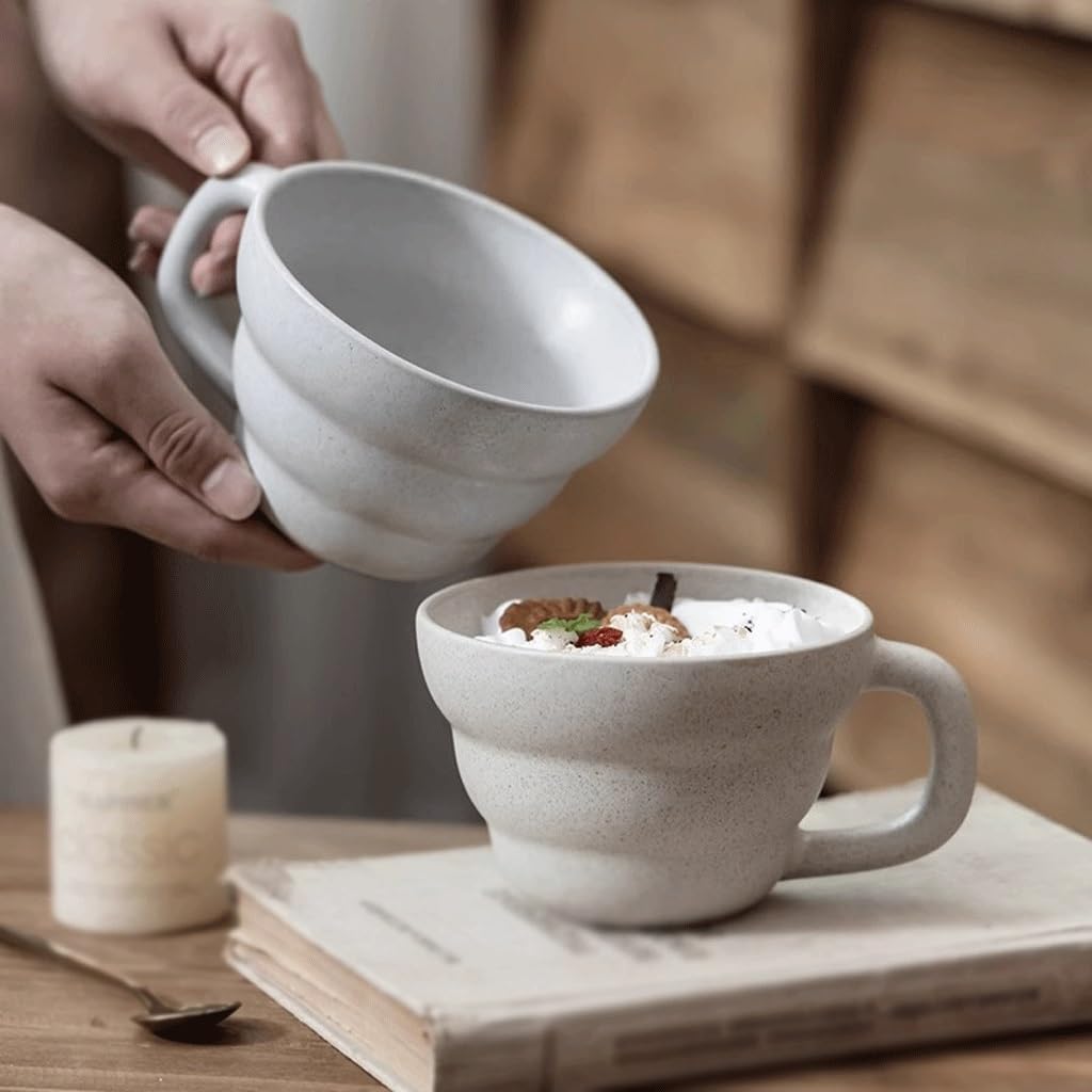 ENGENDER Tazas Cafe Taza De Cerámica, Taza De Desayuno, Taza De Agua, Taza De Café Retro Mug Cups(E)