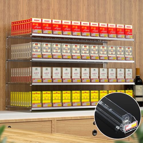 Estantes de exhibición comerciales de acrílico Transparente para Tiendas: para Pared y mostrador, vitrinas para Tiendas minoristas, 92,5 x 29 x 18,85 cm, Ideales para la comercialización en