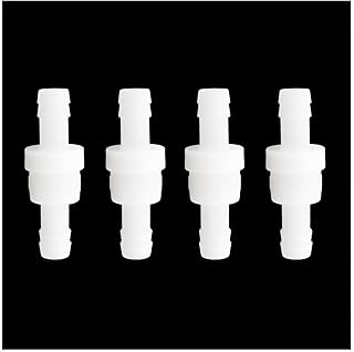 HJGarden 4pcs 3/8 Inch Barb Hose One Way Inline Check Valve Non Return One-Way Air Water Gas Check Valve