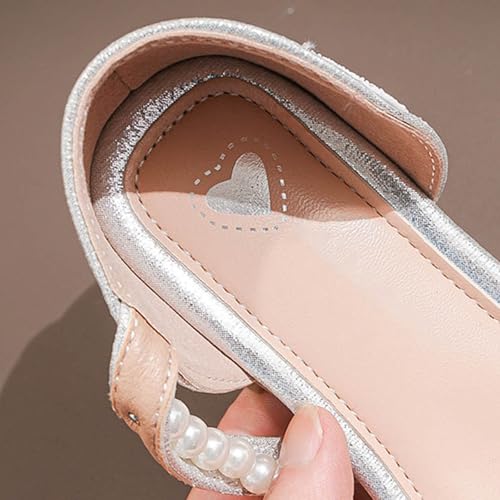 IWIHMIV Princess Dress Up Shoes for Toddlers Wedding Party Flower Girl Low Heel Mary Jane School Shoes3