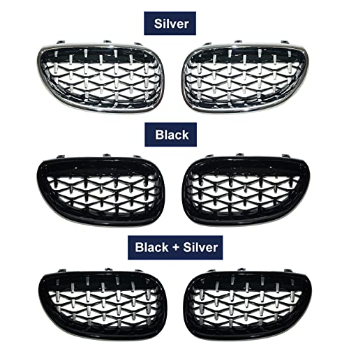 Grille de calandre diamant BMW E60 E61 pare-chocs avant 535i 550i M5 style météore