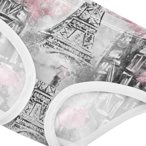 Cotton Toddler Girls Underwear Art Eiffel Tower Street Cute Panties Girl Print Briefs Undies Kids 2t4