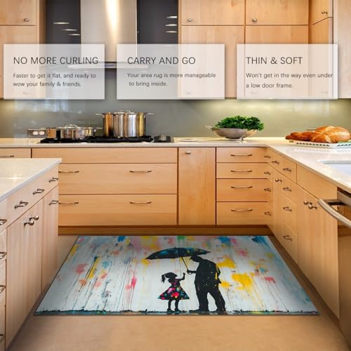 Tapis doux à poils bas lavable pour sol de salon moderne - 5