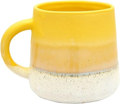 Sass & Belle Mojave Glaze Yellow Mug - Ceramic Coffee Mug and Tea Cup with Artisan Finish Stylish Home Decor Kitchen Accessory Designed by Sass and Belle