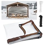 NNG 6.6 x 10ft Waterproof Chicken Coop Cover for Winter,Anti-Tear Chicken Run Tarp with Rope & Cable Tie,Chicken Coop Insulation Windproof Winterizing Cover for Poultry Cage Patio Covering