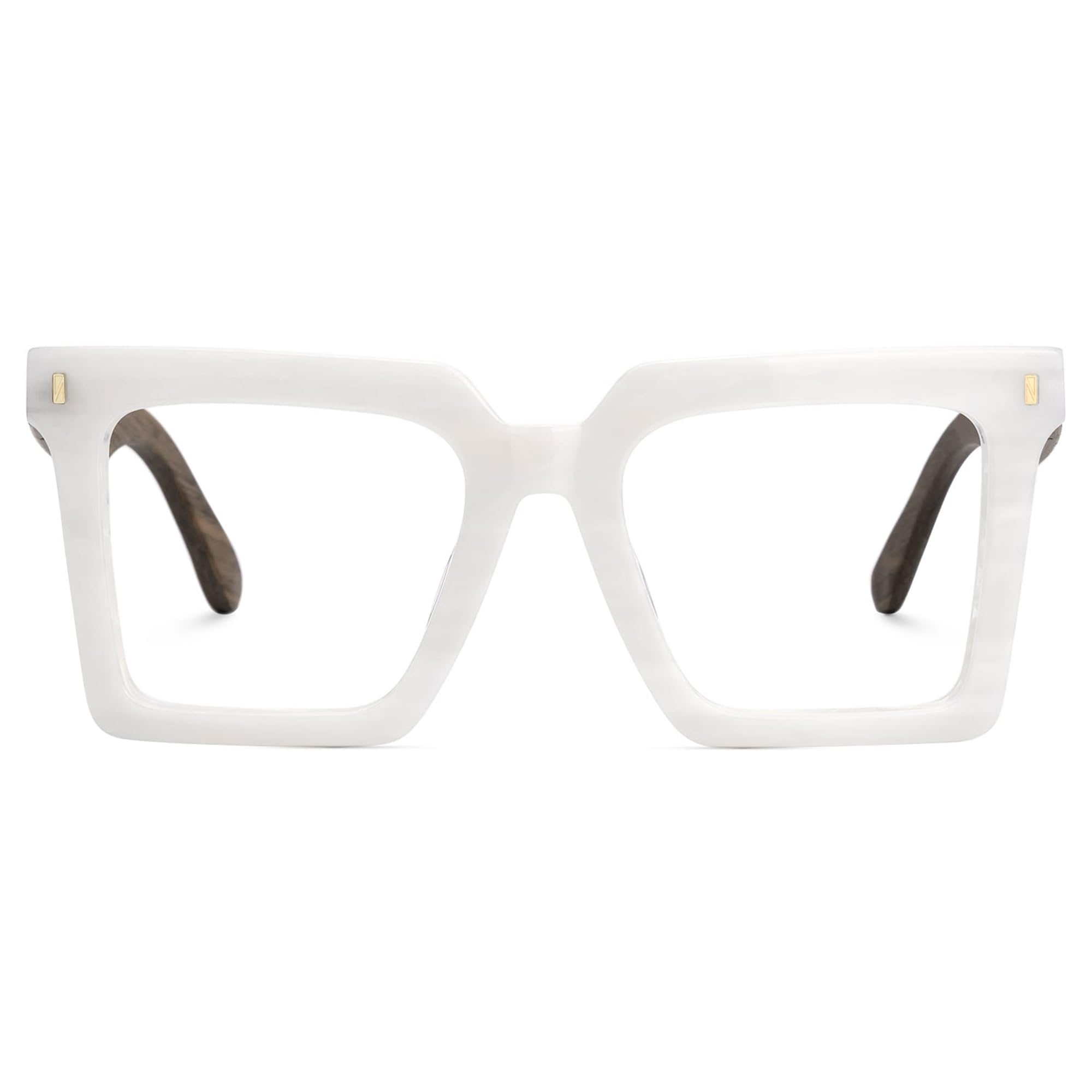 Zeelool Vintage Square Eyeglasses Frame for Men with Non-prescription Clear Lens ZJGX320783