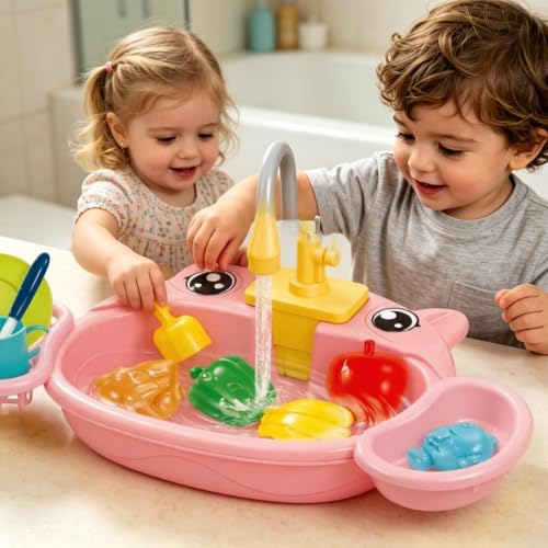 Fregadero infantil con agua para parque de aprendizaje de niños 2