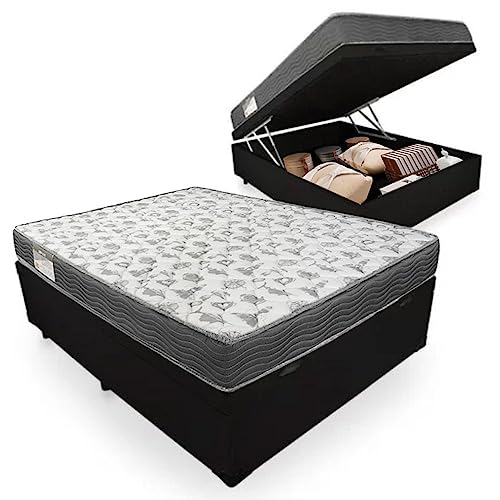 Cama Box Com Baú Casal + Colchão De Espuma D33 - Ortobom - Iso 100 138cm