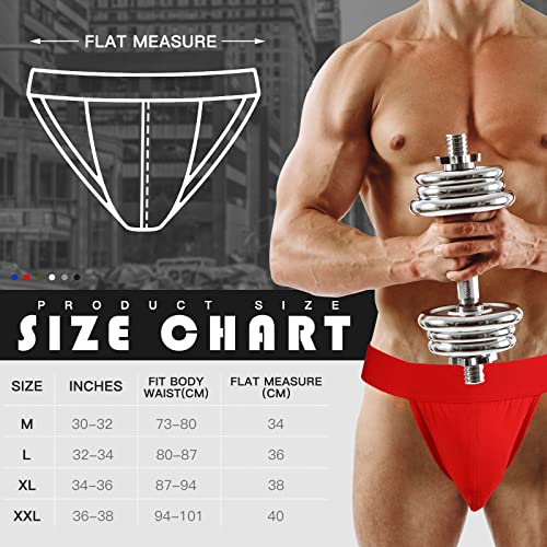 Jenaai 12 Pcs Men's Athletic Supporter L Size Elastic Performance Jockstrap Breathable Cotton Athletic Male Underwear For Workout, 6 Colors #TOP1