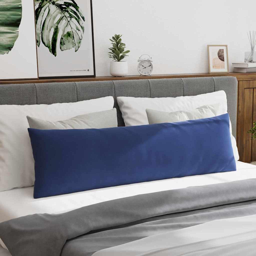 Cuscino Divano 2 Pezzi Blu Polizia in Tessuto a Coste 145x40 cm Federe Sfoderabili Imbottitura Poliestere per Soggiorno Camera da Letto Ufficio Design Moderno con Morbida Imbottitura