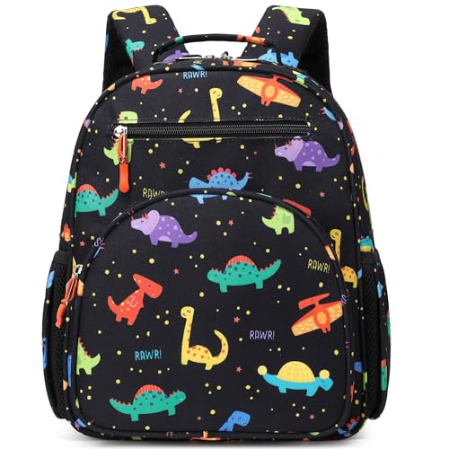 abshoo Cute Mini Toddler Backpacks for Boys Little Kids Bookbag Preschool backpack (Dinosaur Black A)