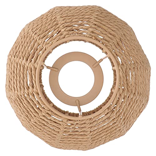Buy DOITOOL 1Pc Wicker Lamp Shade Woven Pendant Lamp Shade Cover Rattan