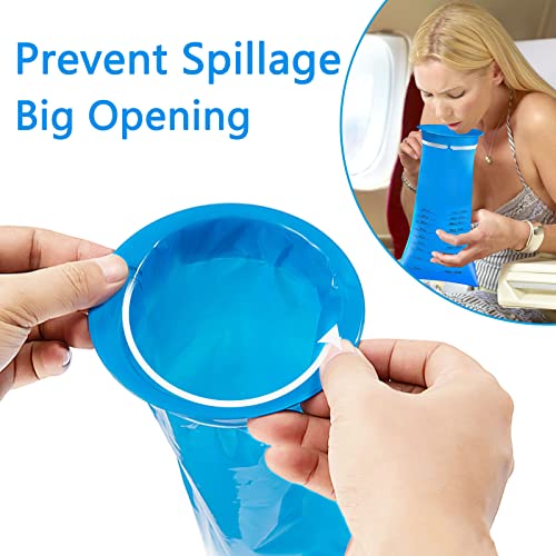 Ledeak 12 Pack Vomit Bags, 1000ml Disposable Emesis Bags Portable Barf Bags with Snap, High-Density Leakproof Nausea Bags for Travel Motion Car Aircraft Sickness Kids Pregnant Women Hospital - Image 4