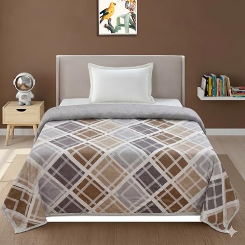 Image of IVAZA Luxury Ultrasonic Punch AC Comforter Blanket - Quilted Microfiber Floral Pattern, Lightweight Breathable All‑Season Blanket for Bedroom, Travel (Singled Bed,228x152 CM)