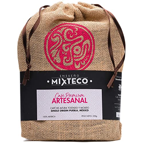 Ensueño Mixteco - Café Molido Arábica Tostado | con notas de Cacao y Almendra | Natural, Sabor Suave - Producción 100% Artesanal Ensueño Mixteco - Café Molido Arábica Tostado | con notas de Cacao y Almendra | Natural, Sabor Suave - Producción 100% Artesanal