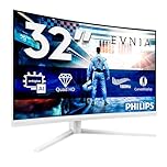 Philips Evnia 32M2C5501-32 inch QHD Curved Gaming Monitor, 180 Hz, 1 ms GtG, FreeSync Premium (2560x1440, 2x HDMI 2.0, 1x DisplayPort1.4) white