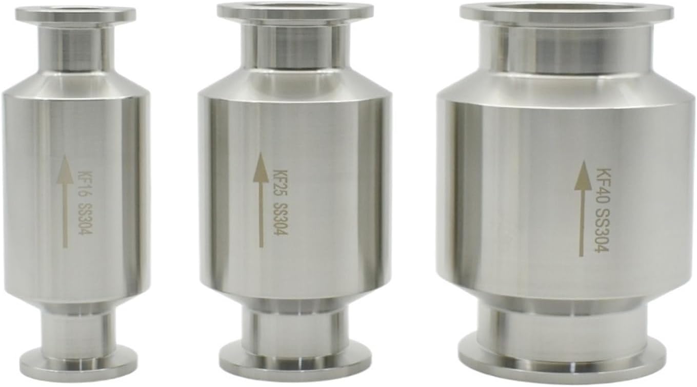 1pc KF16 KF25 KF40 KF50 Vacuum Inline One-way Check Valve, 304 Stainless Steel Vacuum Pump One-way Valve(KF25)