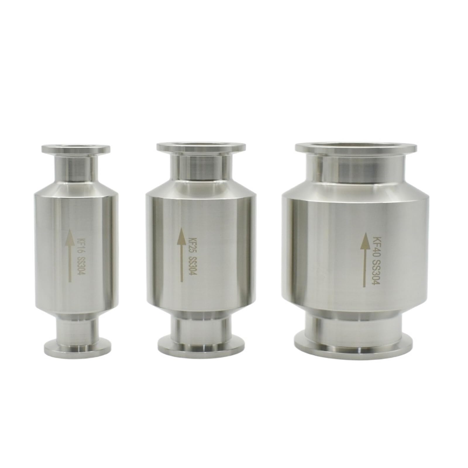 KF16 KF25 KF40 KF50 Vacuum Inline 1-Way Check Valve 304 Stainless Steel(KF16)