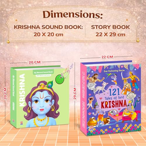 Image of Krishna Sound and 121 Story Book Combo for Kids ; India's First Mythology Mantras Sound Book to Teach Indian Culture, Values Devotional