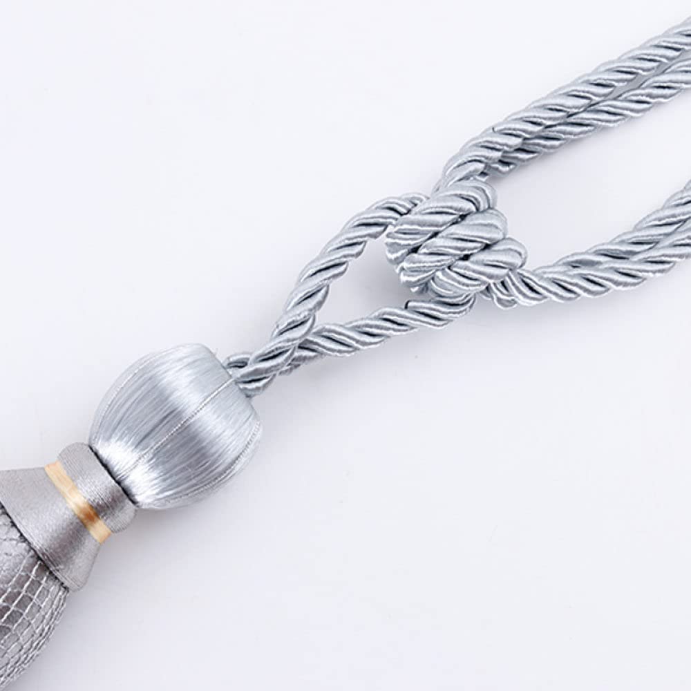 Embrasses de Rideaux Simples à Pampilles, Boules suspendues, Corde de Fixation, Accessoires pour Sangles de Rideaux, piquets de Suspension, T3, 4 pièces,T5-4 pcs