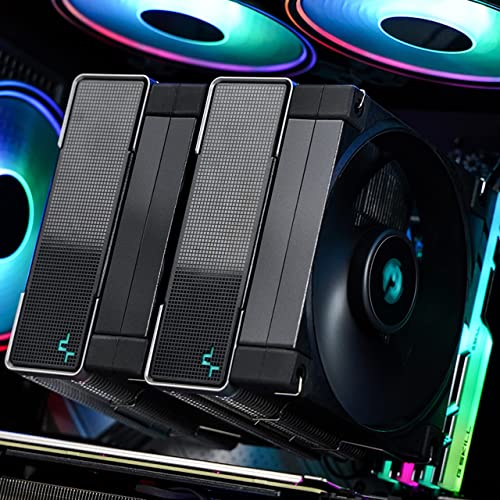 Deepcool Ak620 Cpu Cooler, Equipped With 6 Copper Heat-Pipes Dual Tower Cpu Air Cooler With 120Mm Pwm 1850Rpm 68.99Cfm Each For Intel Lga 1700/1200/1151/1150/1155 Amd Am5/Am4 #TOP3