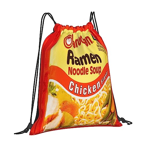 Instant Ramen Noodle Soup Chicken Drawstring Backpack Sports Gym Sack Funny Food Sackpack String Bag For Sport Yoga Travel Shopping2
