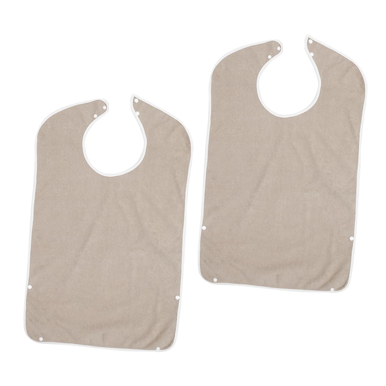 VALICLUD 2 Sätze Wasserdichtes Lätzchen Wiederverwendbar Groß Abdeckung Baumwolle Erwachsene Schützen Essen Mit Für Fänger Led Sabbern Schutz Bambusfaser Brown 2 Stück * 2