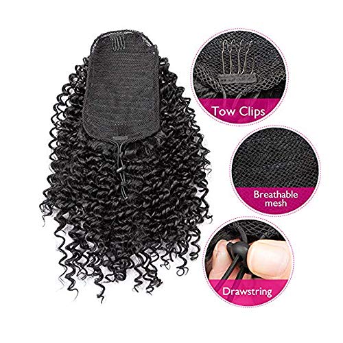 Coulisse Coda di cavallo afro kinky Curly Ponytail...